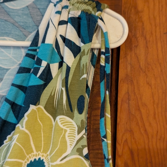 Croft & Barrow Blue and Green Sleeveless Maxi Sundress - Picture 3 of 9